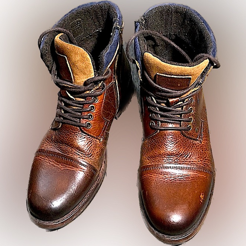 Asher Green Combat & Moto Boots Men’s, zipper, ankle compression.